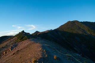 継子岳へ続く稜線