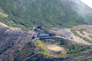 五の池小屋とドローン