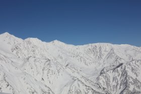 白馬鑓ヶ岳、杓子岳、白馬岳、小蓮華山