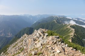 燕岳への稜線、高瀬ダム、立山