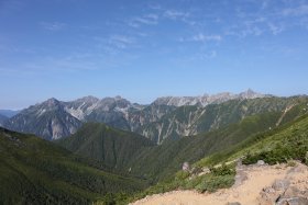 穂高連峰と槍ヶ岳