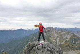 剱岳山頂にて