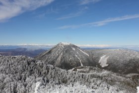 蓼科山と北アルプス