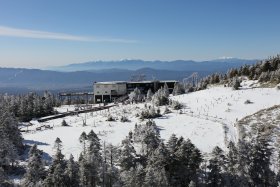 坪庭とロープウェイ山頂駅