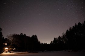 しらびそ小屋に降る星々