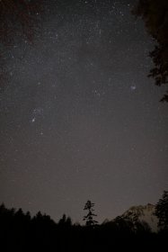 天狗岳に駆け行くオリオン