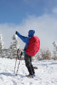 山頂にて