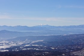 茅野市街と御嶽山