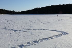 雪面の模様