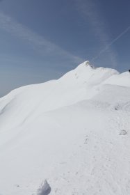 遠ざかる剣ヶ峰山