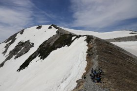 白馬鑓ヶ岳へ