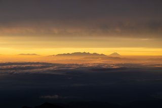 八ヶ岳と富士山