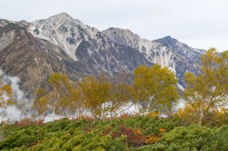 白馬三山と紅葉